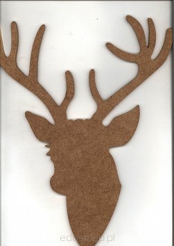 Ozdoba w kształcie jelenia wykonana z płyty MDF.