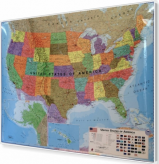Stany Zjednoczone/USA polityczna 126x102cm. Mapa magnetyczna.
