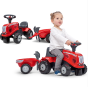 Traktorek Baby Mac Cormick czerwony z przyczepką + akcesoria od 1 roku