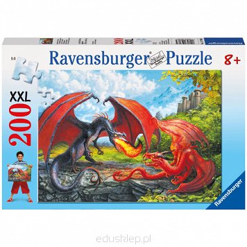 Puzzle 200 Elementów XXL Pojedynek Smoków Ravensburger
