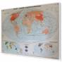 Świat - handel międzynarodowy 160x120cm. Mapa do wpinania korkowa.