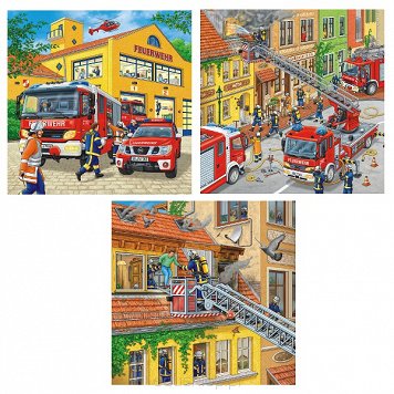 Puzzle 3X49 Elementów Straż Pożarna Ravensburger
