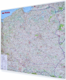 Polska drogowa mapa magnetyczna 107x100cm