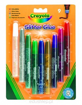 Klej Brokatowy 9 Kolorów Crayola