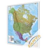 Ameryka Północna polityczna 105x120cm. Mapa magnetyczna.