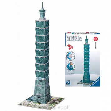 Puzzle 216 Elementów 3D Wieżowiec Taipei Ravensburger