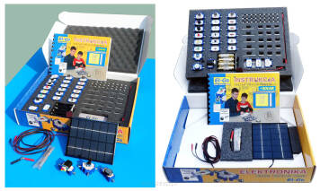 El-Go edu1+Solar zestaw edukacyjny do nauki elektroniki rozszerzony
