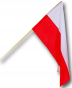 Flaga Polski + kij drzewiec 112 x 70 cm